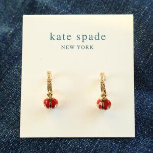 Kate Spade Nature Walk Ladybug Red Huggie Earrings